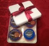 Kaviar Geschenkset mit Schokokaviar und Perlmutlöffel